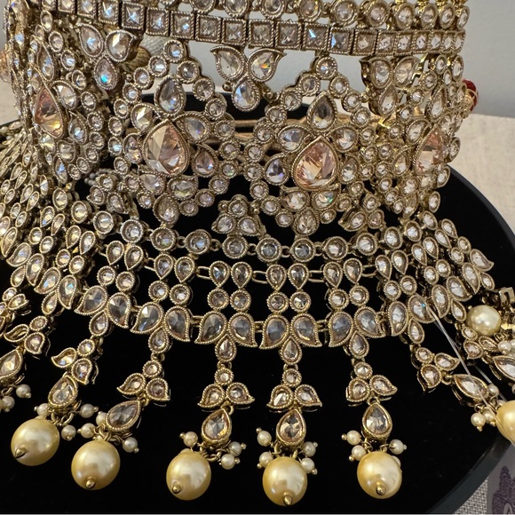 NWT Kundan Stone Choker Necklace - Picture 7 of 8